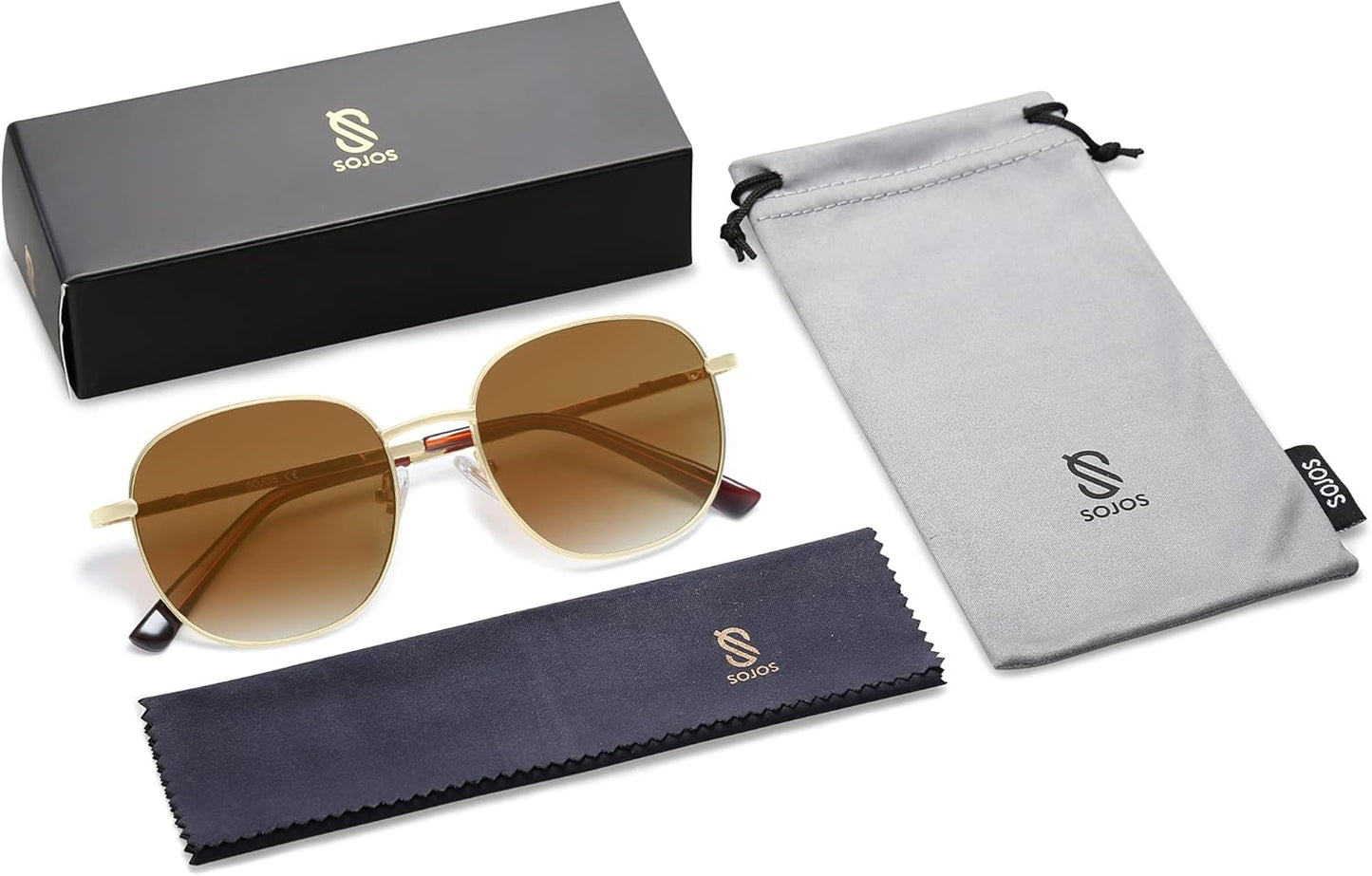 Elevate Your Style with Classic Gold/Gradient Brown Square Sunglasses for Everyone! 🕶️✨ #Sunnies #FashionGoals