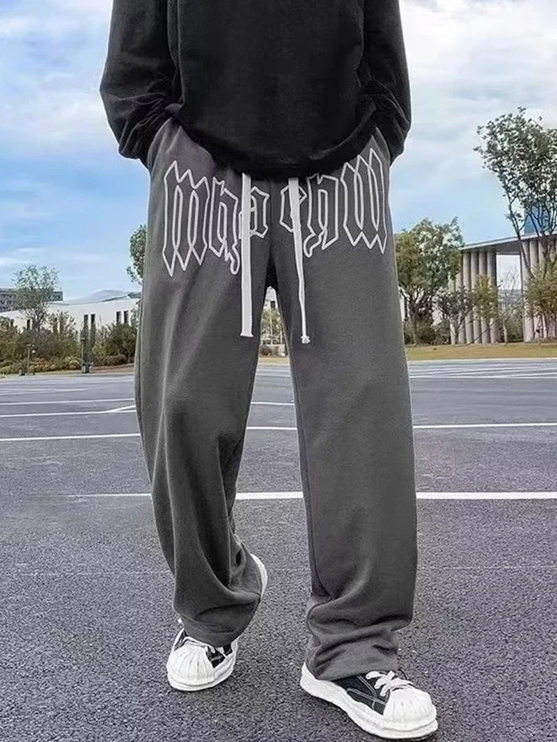Elevate Your Street Style with Our American Letter Print Joggers! Perfect for Casual Days and Hip Hop Vibes! 🖤👖 #Streetwear #Fashion #Joggers