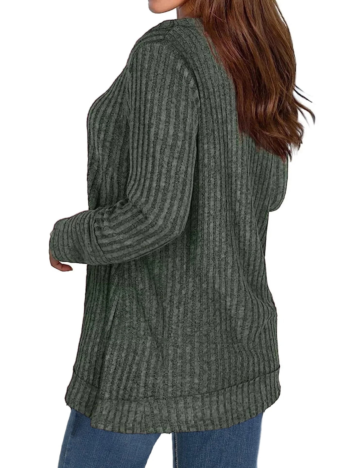 Elevate Your Style with Our Lightweight V Neck Long Sleeve Tops! Perfect for Casual Days!
