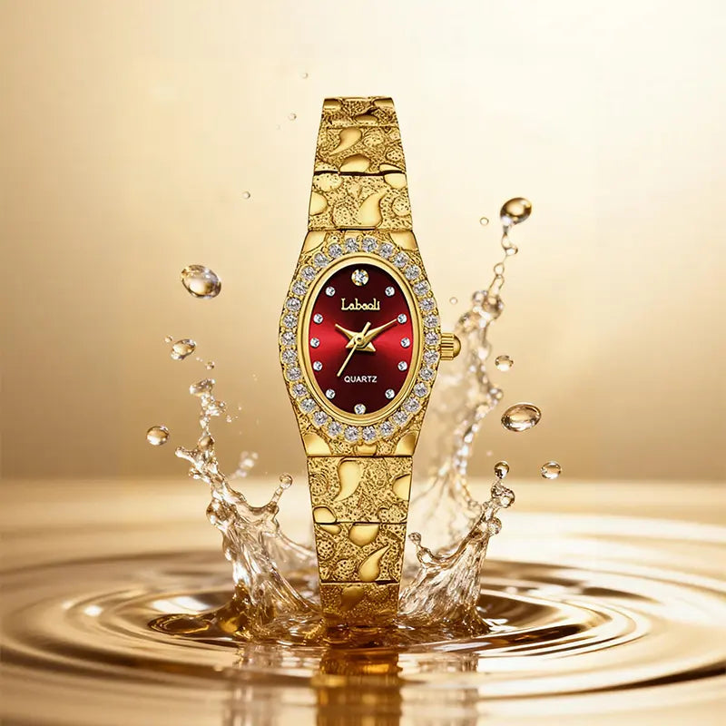 Fashion Bracelet Watch with Vintage Style Gold, Elegant Women’S Watch; Water-Resistant and Scratch-Resistant; Suitable for Everyday Wear and Parties; Versatile and a Perfect Gift Choice.