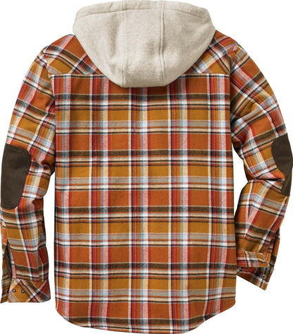 Stay cozy and stylish this season with our Men's Plaid Hooded Flannel Shacket! Perfect for layering and keeping warm! #Fashion #Menswear #CozyVibes