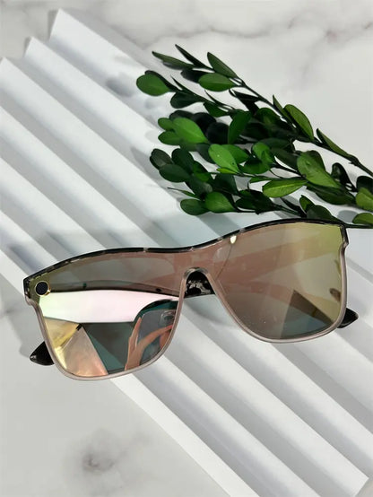 Tortoise Shell Pattern Flat Top Sunglasses for Women, Sun Protection Sunglasses for Men, Trends 2025 for Outdoor Activities Back to School Fall Streetwear Mascs