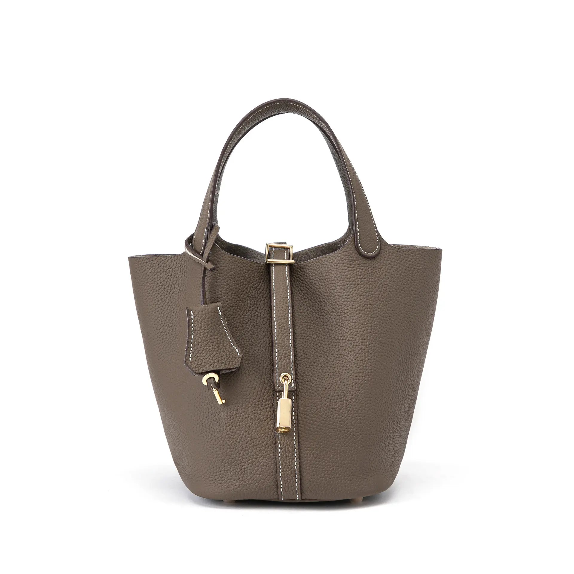 This Elegant Women’S Design Fashion Shopping Basket Bag Features a Lock-Clasp Design and Includes a Handbag. It’S Perfect for Dates, Walks, Shopping, Everyday Use, and as a Practical Handheld Pouch.