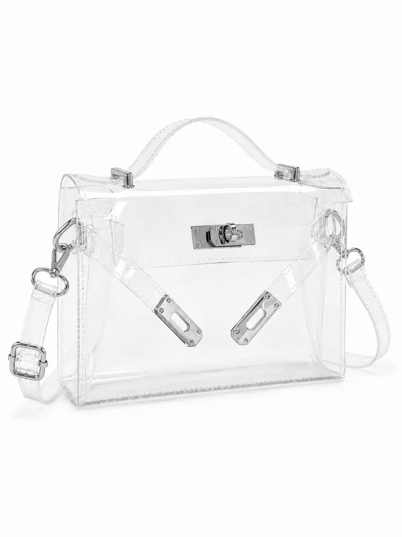 Fashion Transparent Jelly Bag, Lightweight Handbag, Large Capacity Beach Bag, Concert Crossbody Bag, Women'S Shoulder Bag