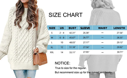 Cozy Up in Style: Oversized Cable Knit Sweaters for Women! 🧥✨