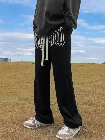 Elevate Your Street Style with Our American Letter Print Joggers! Perfect for Casual Days and Hip Hop Vibes! 🖤👖 #Streetwear #Fashion #Joggers