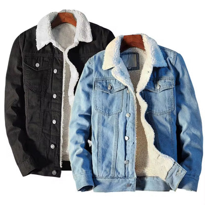 Stay warm and stylish this winter with our cozy denim fleece jacket! Perfect for autumn vibes and chilly days! 🧥❄️ #WinterFashion #MensStyle