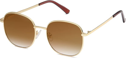 Elevate Your Style with Classic Gold/Gradient Brown Square Sunglasses for Everyone! 🕶️✨ #Sunnies #FashionGoals