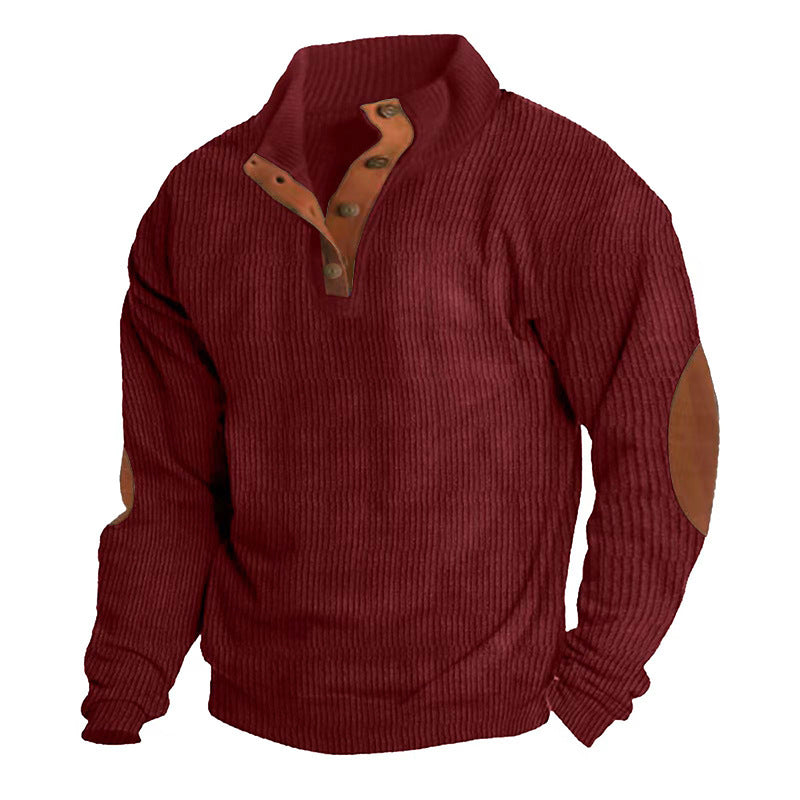 Elevate Your Style with Our Casual Stand-Collar Pullover Sweatshirt for Men! 🌟 Perfect for a laid-back look with trendy striped design! 🧥💥 #Fashion #StreetStyle #Menswear