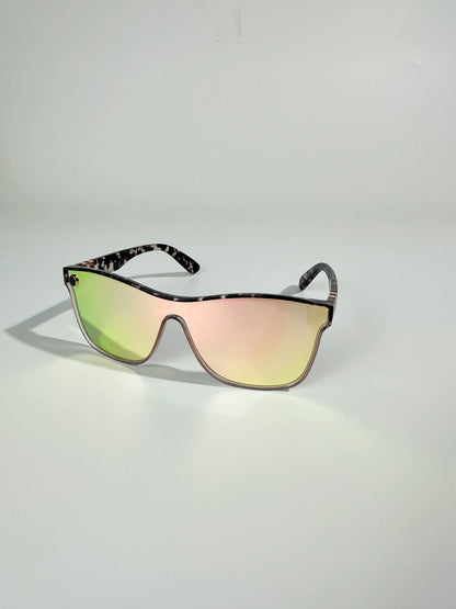Tortoise Shell Pattern Flat Top Sunglasses for Women, Sun Protection Sunglasses for Men, Trends 2025 for Outdoor Activities Back to School Fall Streetwear Mascs