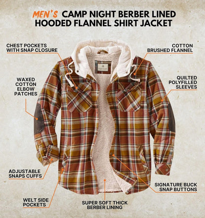 Stay cozy and stylish this season with our Men's Plaid Hooded Flannel Shacket! Perfect for layering and keeping warm! #Fashion #Menswear #CozyVibes