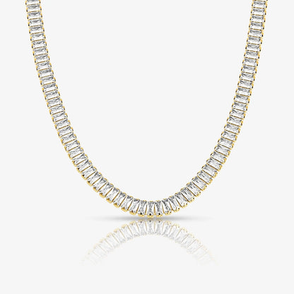 EVRY JEWELS Gold or Silver Plated Women'S Frost Beam Tennis Necklace