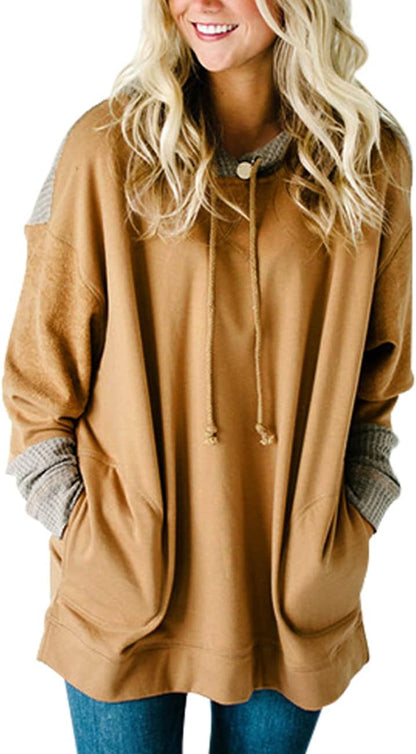 Chic & Cozy: Oversized Color Block Tunic Sweater in Khaki! Perfect for that laid-back look! 💖✨ #FashionFinds #SweaterWeather