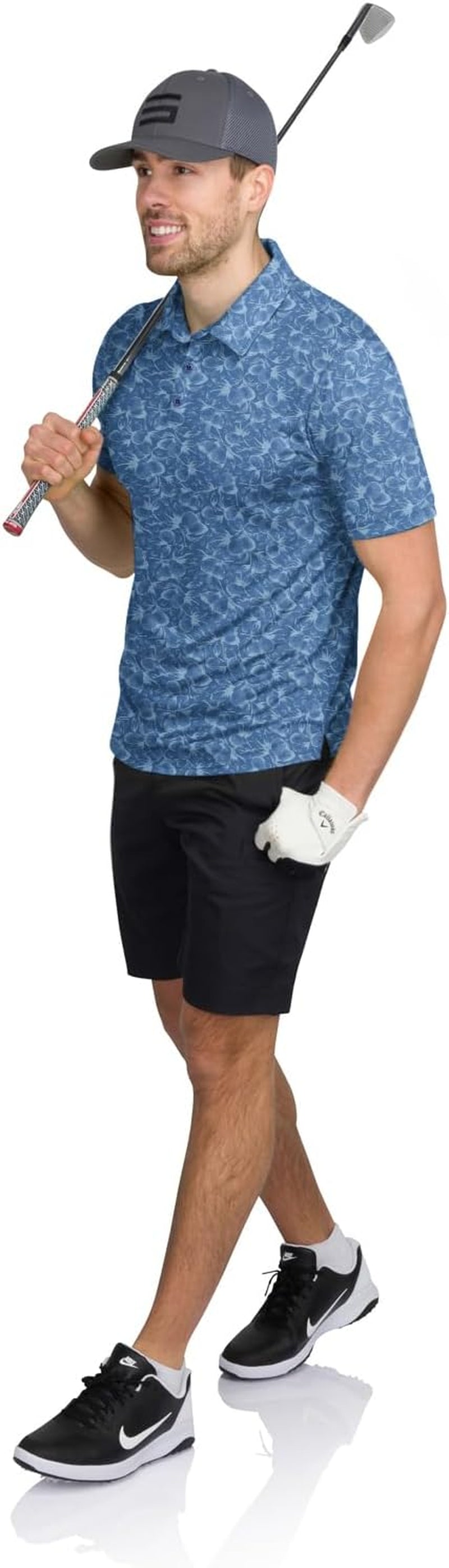 Quick Dry Golf Shirts for Men - Moisture Wicking Short-Sleeve Casual Polo Shirt