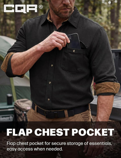 Men'S 100% All Cotton Button down Flannel Shirts, Long Sleeve Brushed Warm Soft Casual Outdoor Plaid Shirt