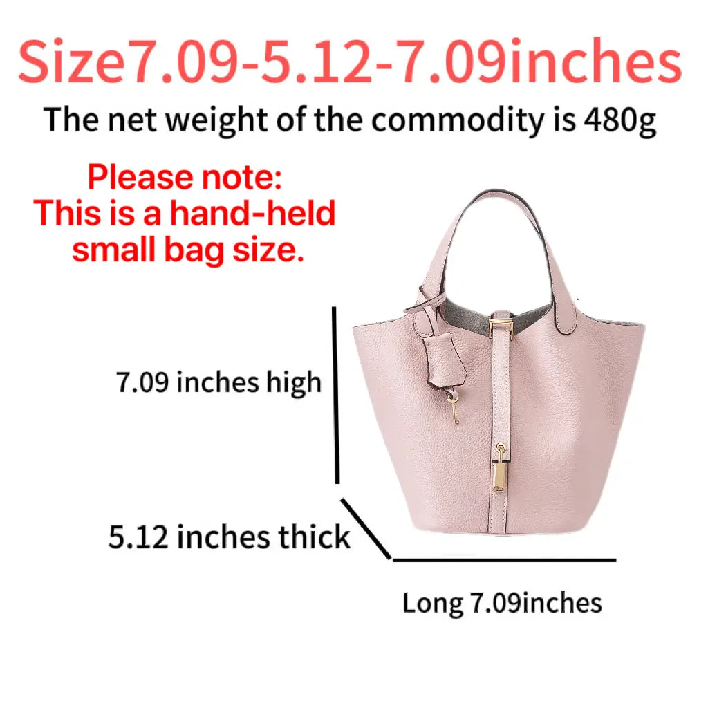 This Elegant Women’S Design Fashion Shopping Basket Bag Features a Lock-Clasp Design and Includes a Handbag. It’S Perfect for Dates, Walks, Shopping, Everyday Use, and as a Practical Handheld Pouch.