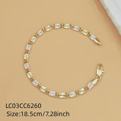 18K Gold Plated Exquisite Bracelet for Women Dainty Sparkling Chain Elegant Wrist Accessory Refined Jewelry Piece Anniversary Special Birthday Present Idea