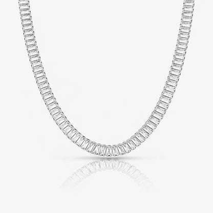 EVRY JEWELS Gold or Silver Plated Women'S Frost Beam Tennis Necklace
