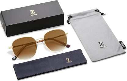 Elevate Your Style with Classic Gold/Gradient Brown Square Sunglasses for Everyone! 🕶️✨ #Sunnies #FashionGoals