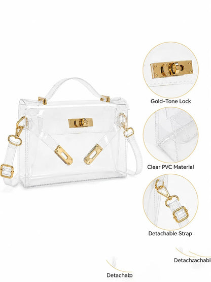 Fashion Transparent Jelly Bag, Lightweight Handbag, Large Capacity Beach Bag, Concert Crossbody Bag, Women'S Shoulder Bag