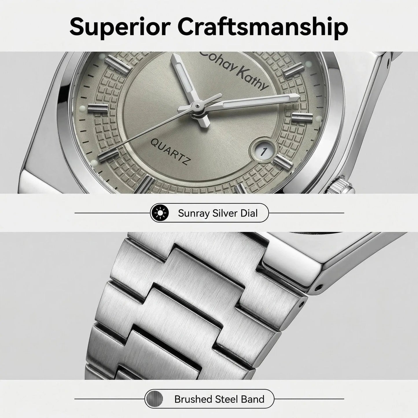 [Gift] Men’S High-Quality Stainless Steel Quartz Watch – Business Casual, Versatile Minimalist Classic Watch