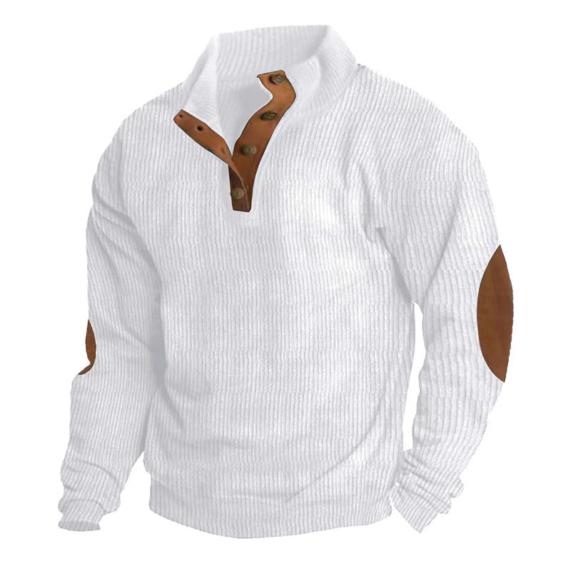 Elevate Your Style with Our Casual Stand-Collar Pullover Sweatshirt for Men! 🌟 Perfect for a laid-back look with trendy striped design! 🧥💥 #Fashion #StreetStyle #Menswear