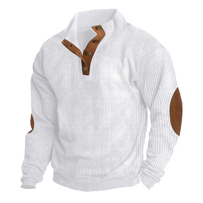 Elevate Your Style with Our Casual Stand-Collar Pullover Sweatshirt for Men! 🌟 Perfect for a laid-back look with trendy striped design! 🧥💥 #Fashion #StreetStyle #Menswear