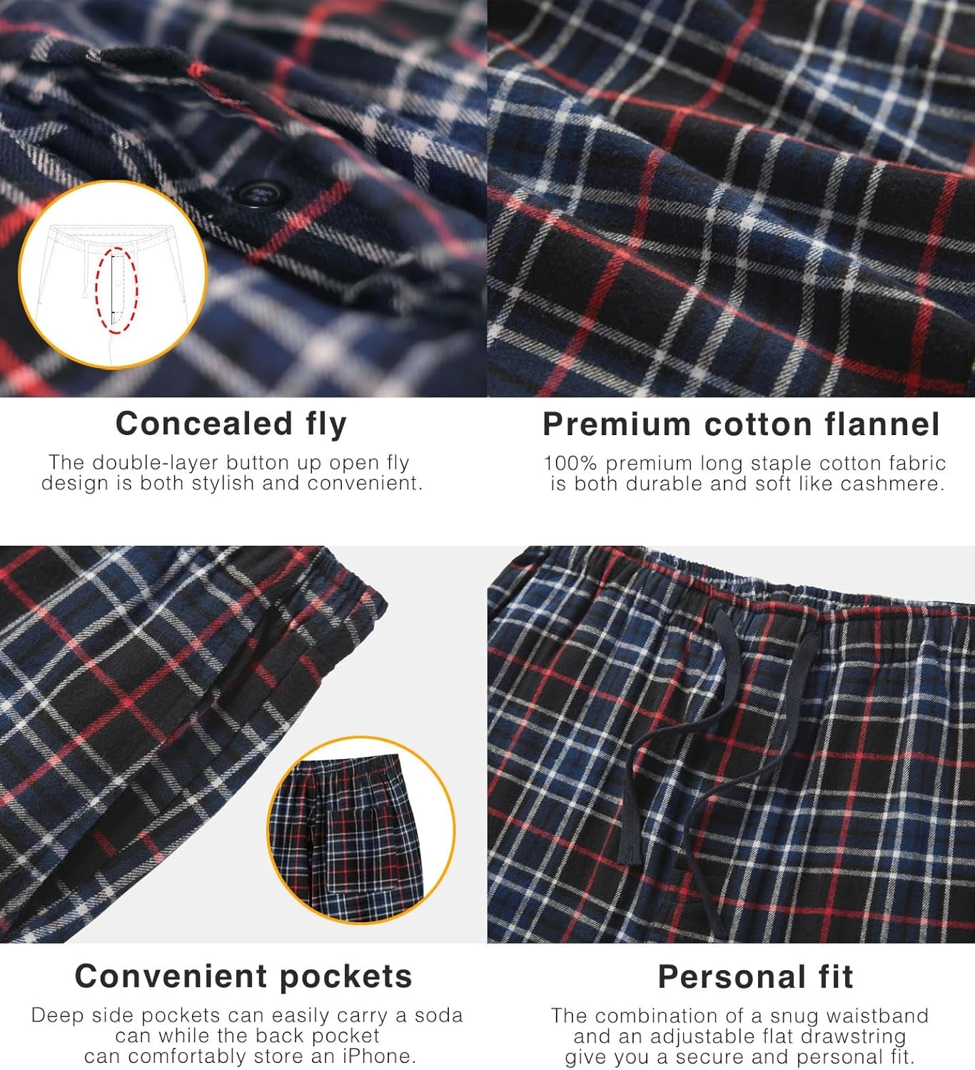 Cozy Up in Our Men's Flannel Plaid Pajama Pants - Perfect for Lounging & Sleeping! 💤🛌✨