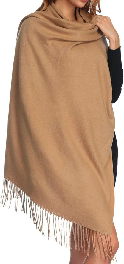 Womens Thick Oversized Pashmina Shawl Wrap Scarves Soft Winter Warm Blanket