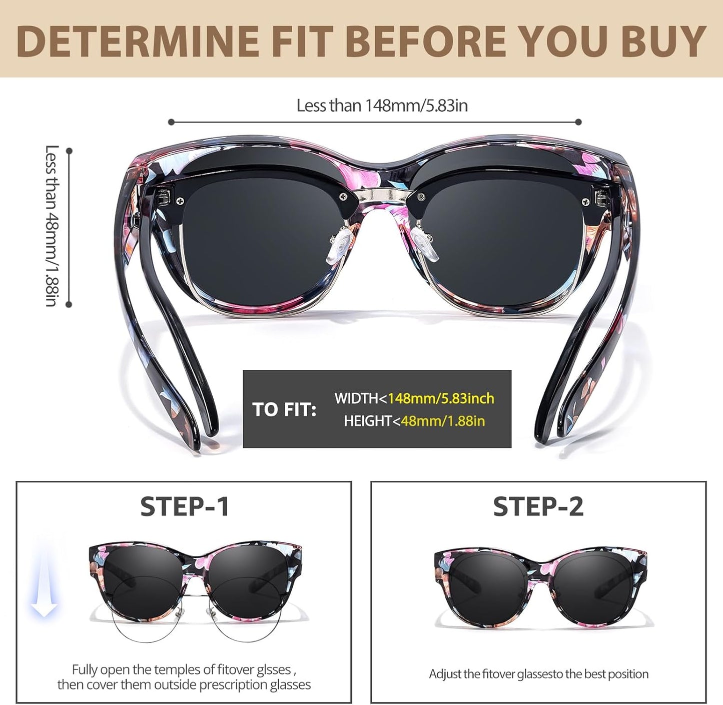 Stylish Polarized Sunglasses for Women: Perfect Fit Over Glasses for Driving & Outdoor Fun with UV400 Protection! 🌞🕶️ #SummerStyle #UVProtection