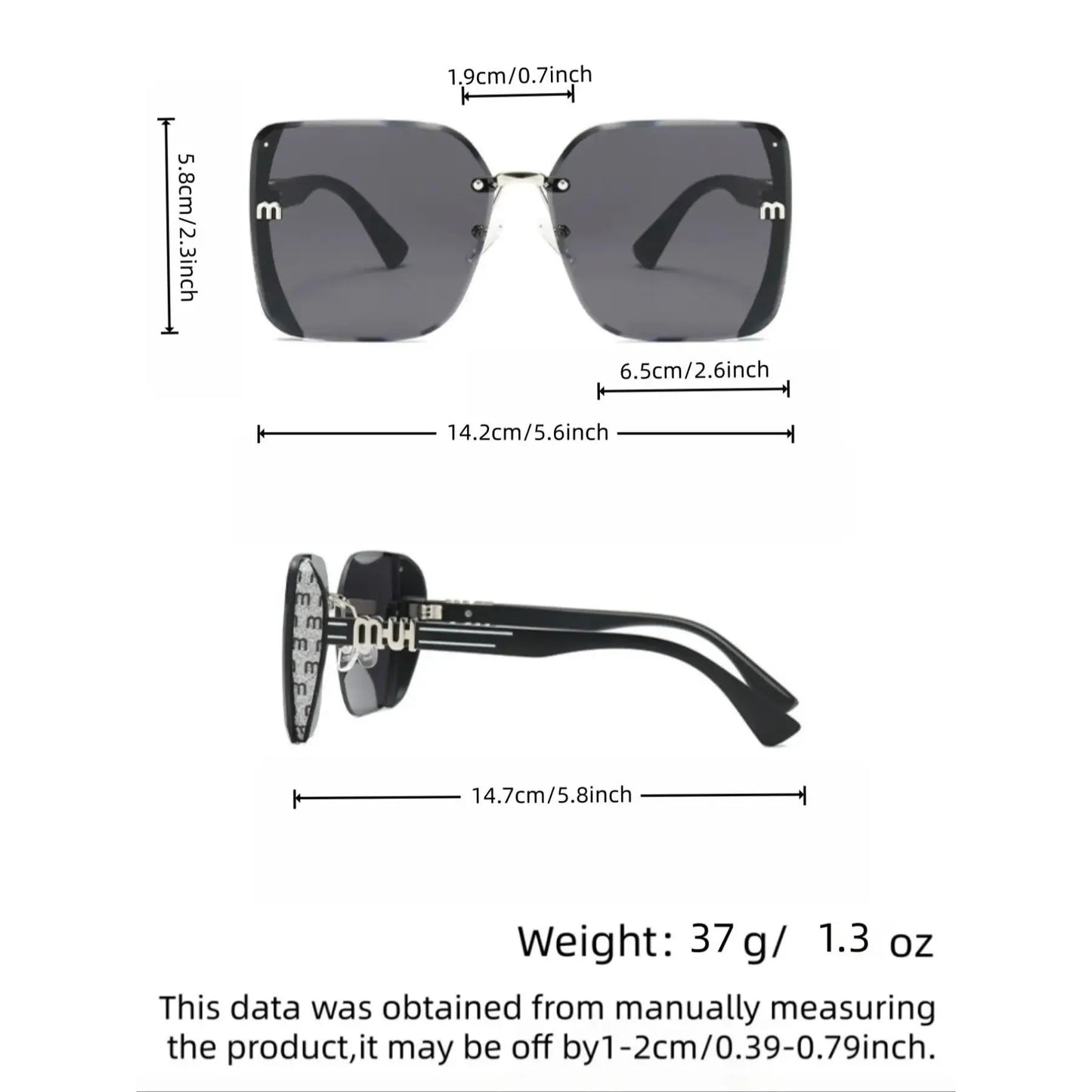 2026 Unisex Large-Frame Fashion Glasses, Trendy Square Sunglasses, Trendy Beach Eyewear, Retro Design for Daily Wear, Photography, Travel, Beach, All Seasons