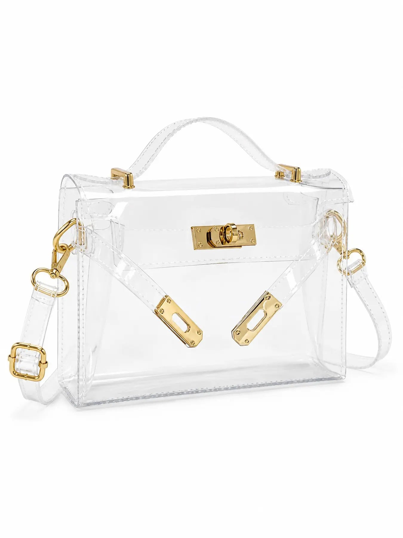 Fashion Transparent Jelly Bag, Lightweight Handbag, Large Capacity Beach Bag, Concert Crossbody Bag, Women'S Shoulder Bag