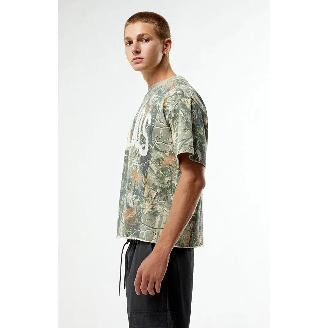 Pacsun Men'S Chaos Camo Cropped T-Shirt