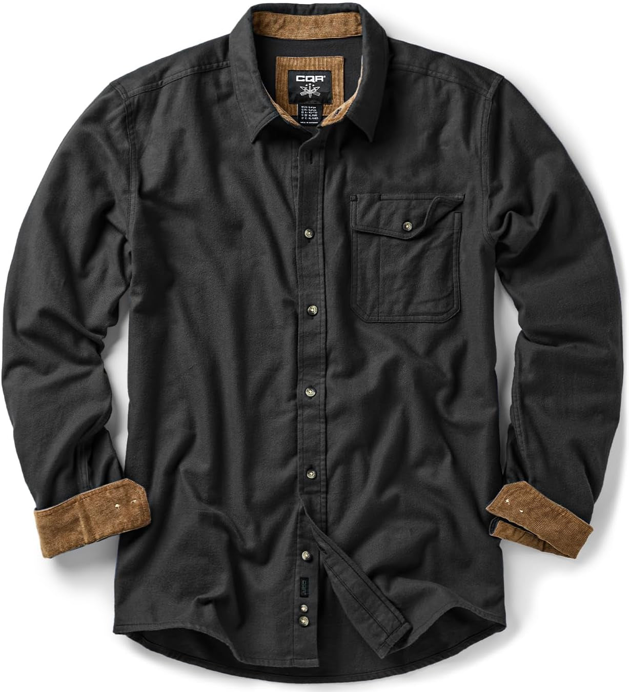 Men'S 100% All Cotton Button down Flannel Shirts, Long Sleeve Brushed Warm Soft Casual Outdoor Plaid Shirt