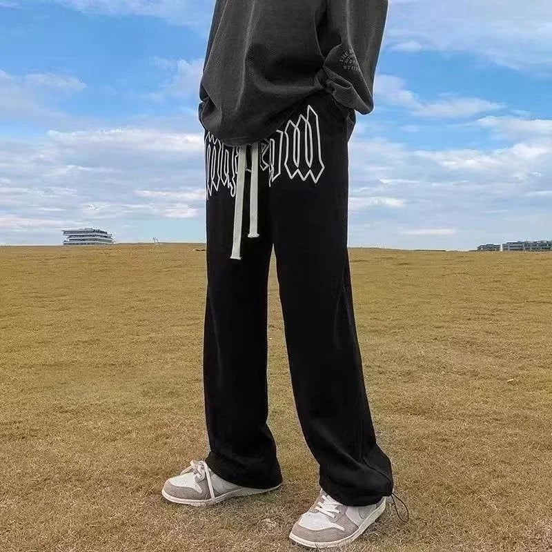 Elevate Your Street Style with Our American Letter Print Joggers! Perfect for Casual Days and Hip Hop Vibes! 🖤👖 #Streetwear #Fashion #Joggers
