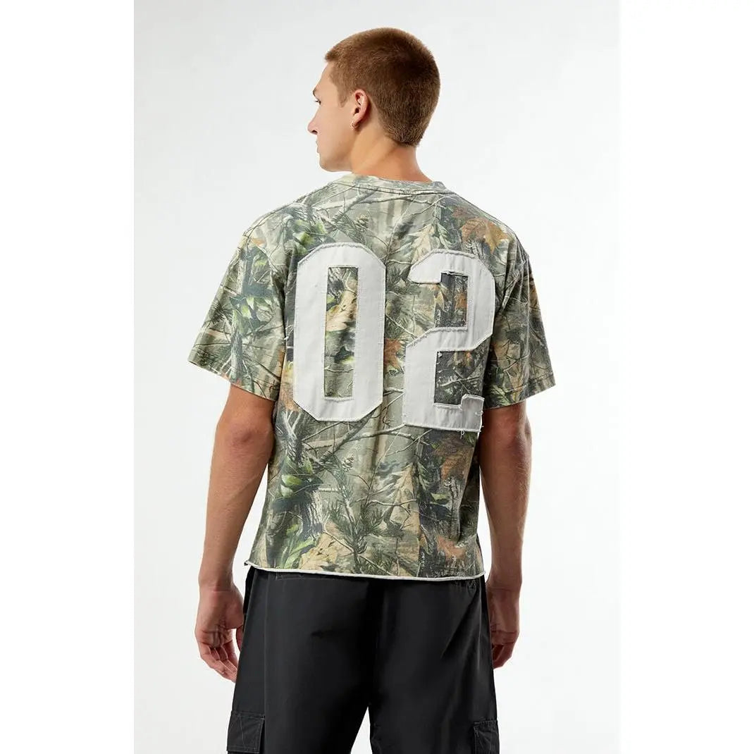 Pacsun Men'S Chaos Camo Cropped T-Shirt