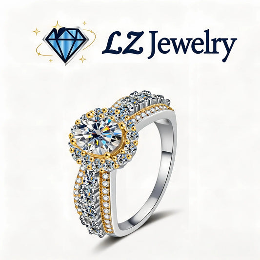#84 (Oval 1.5CT）925 Sterling Silver Synthetic Moissanite Ring