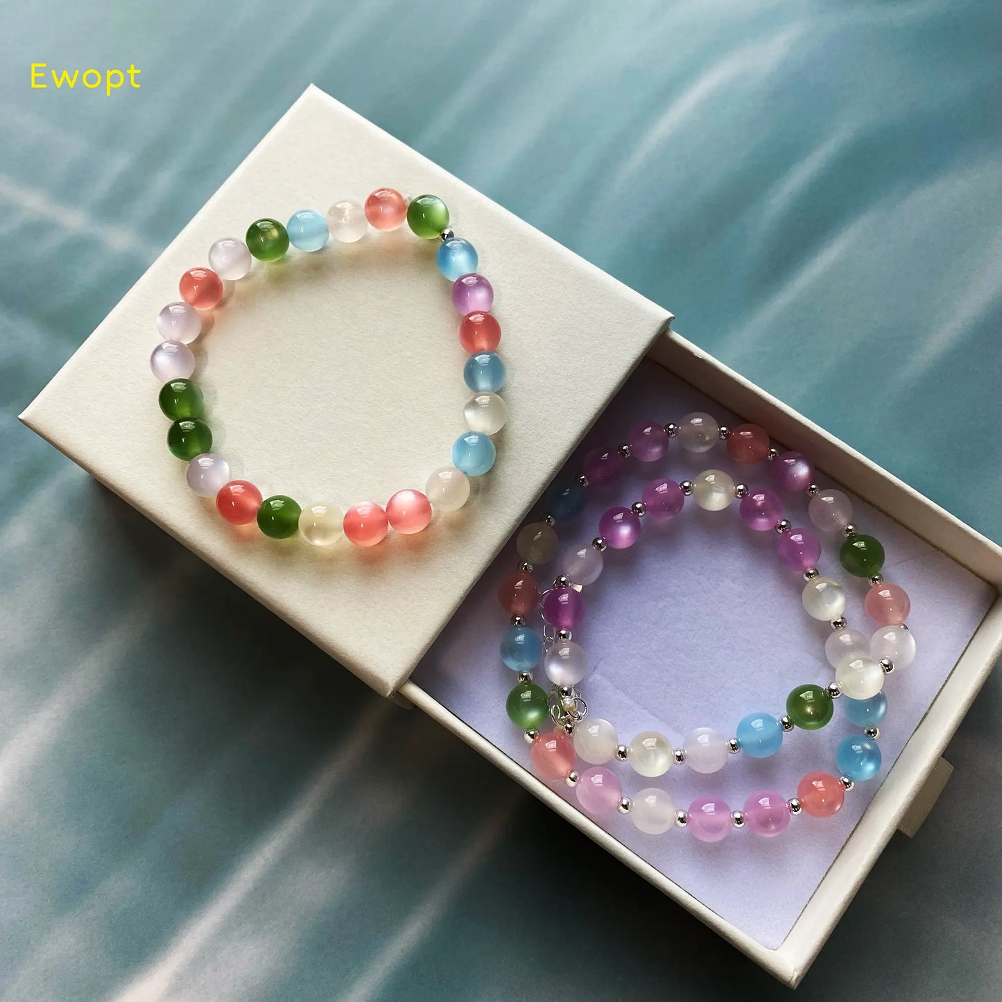 Ewopt Dopamine Resin Choker - UV Reactive, Waterproof Stainless Steel Statement Bead Piece - Summer Stackable Costume Jewelry, Dopamine Necklaces, Resin Necklaces