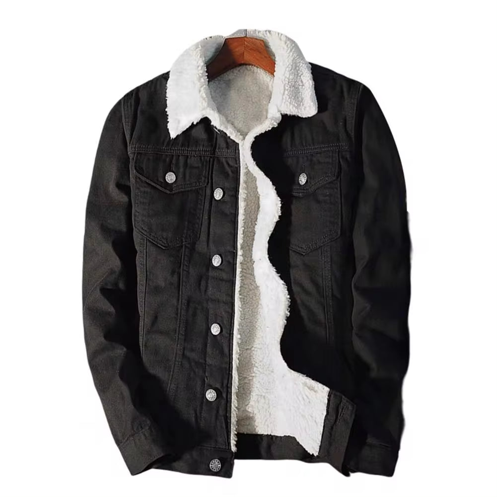 Stay warm and stylish this winter with our cozy denim fleece jacket! Perfect for autumn vibes and chilly days! 🧥❄️ #WinterFashion #MensStyle