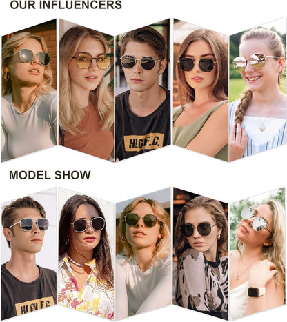 Elevate Your Style with Classic Gold/Gradient Brown Square Sunglasses for Everyone! 🕶️✨ #Sunnies #FashionGoals
