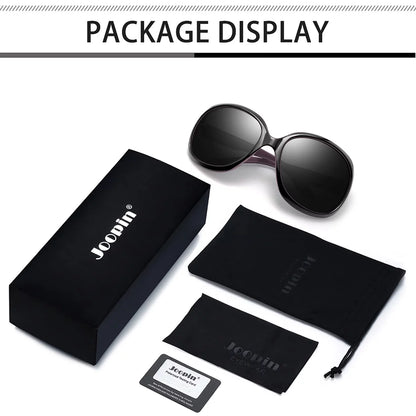 Stylish Polarized Sunglasses for Women - UV Protection & Chic Wide Frame in Black Purple! 🌞🕶️ #SummerVibes #FashionAccessories