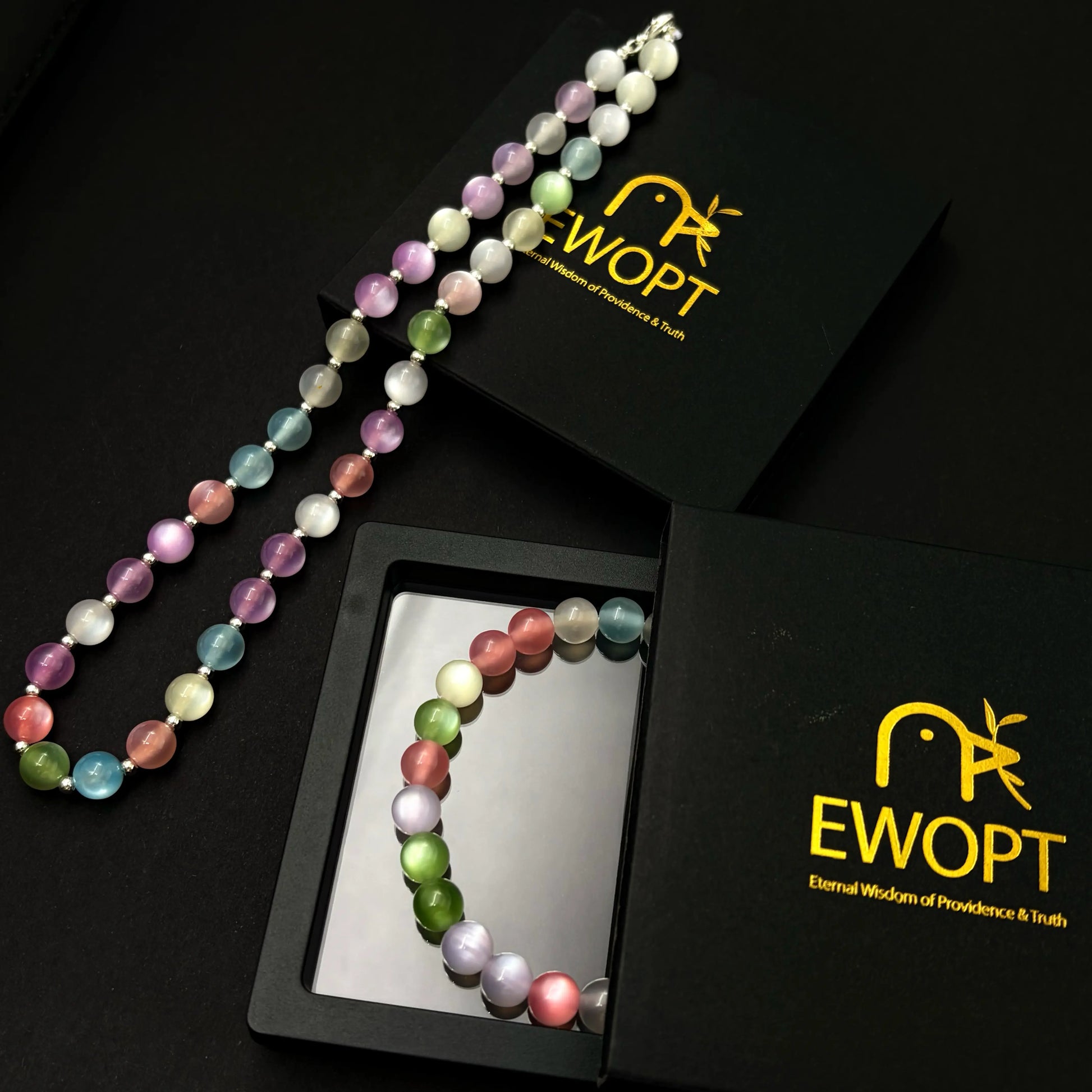 Ewopt Dopamine Resin Choker - UV Reactive, Waterproof Stainless Steel Statement Bead Piece - Summer Stackable Costume Jewelry, Dopamine Necklaces, Resin Necklaces