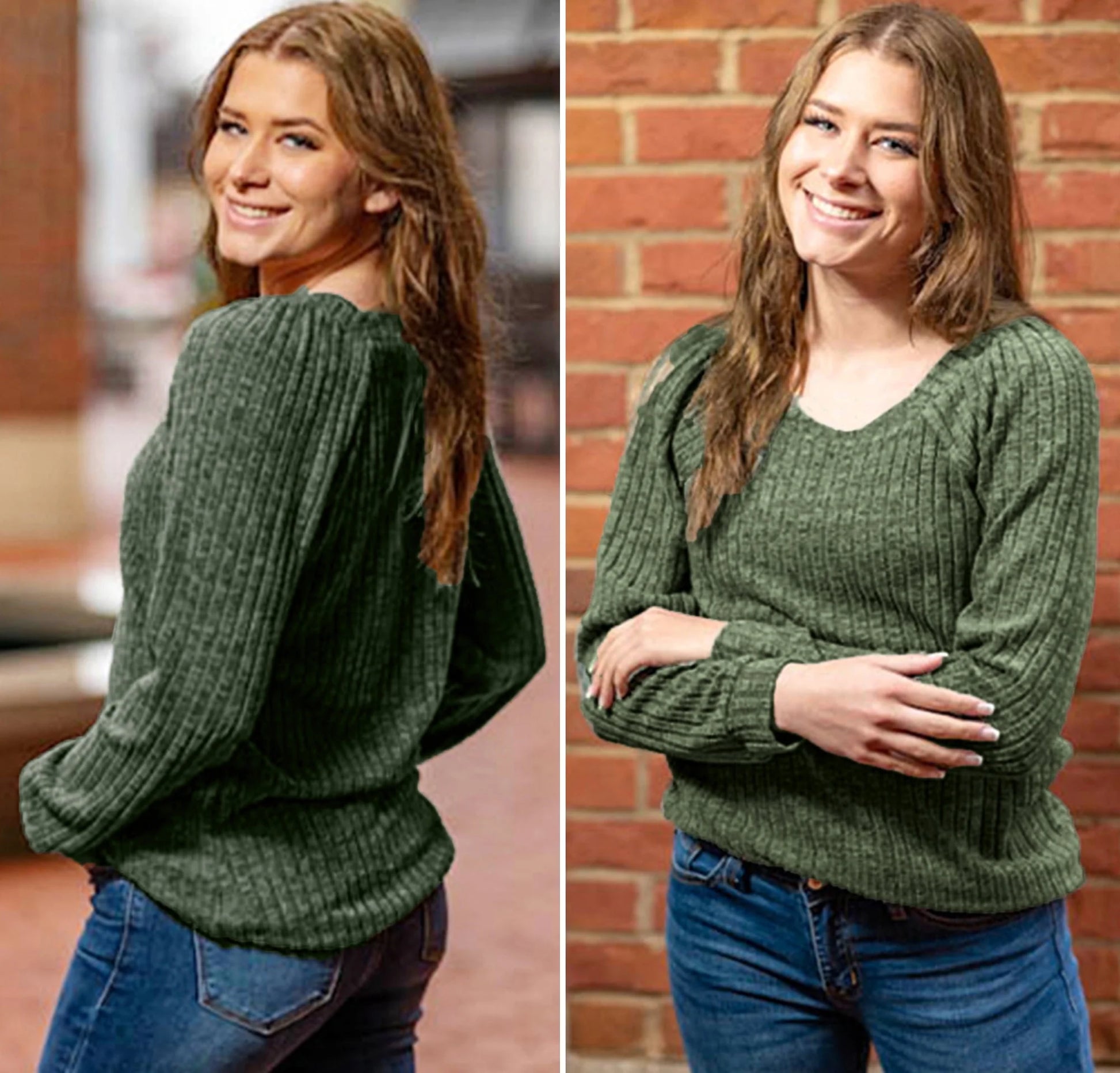 Elevate Your Style with Our Lightweight V Neck Long Sleeve Tops! Perfect for Casual Days!
