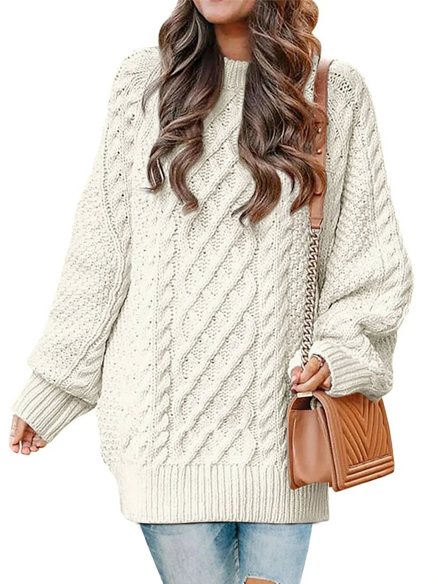 Cozy Up in Style: Oversized Cable Knit Sweaters for Women! 🧥✨