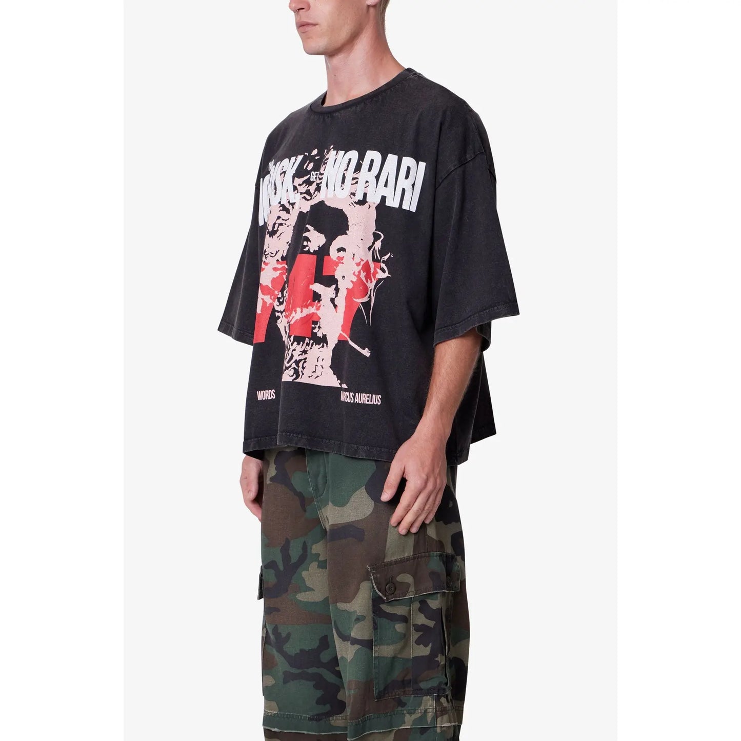 Mnml No Risk No Rari Print Tee - Black