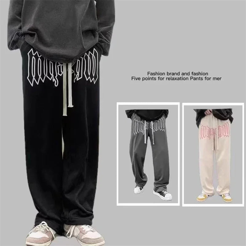 Elevate Your Street Style with Our American Letter Print Joggers! Perfect for Casual Days and Hip Hop Vibes! 🖤👖 #Streetwear #Fashion #Joggers