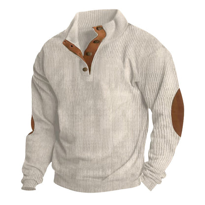 Elevate Your Style with Our Casual Stand-Collar Pullover Sweatshirt for Men! 🌟 Perfect for a laid-back look with trendy striped design! 🧥💥 #Fashion #StreetStyle #Menswear