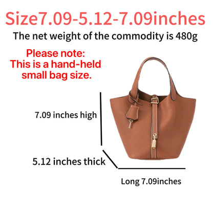 This Elegant Women’S Design Fashion Shopping Basket Bag Features a Lock-Clasp Design and Includes a Handbag. It’S Perfect for Dates, Walks, Shopping, Everyday Use, and as a Practical Handheld Pouch.