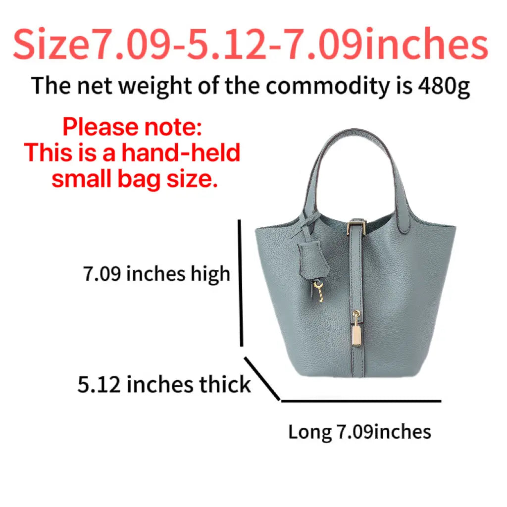 This Elegant Women’S Design Fashion Shopping Basket Bag Features a Lock-Clasp Design and Includes a Handbag. It’S Perfect for Dates, Walks, Shopping, Everyday Use, and as a Practical Handheld Pouch.