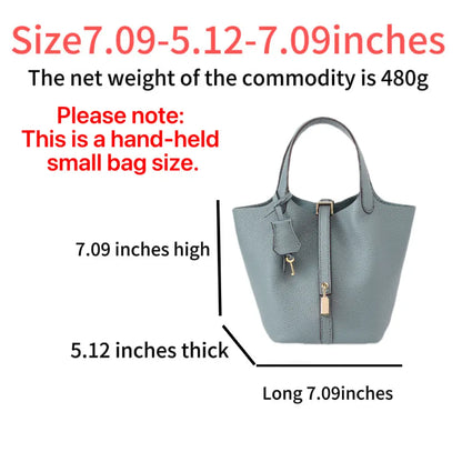 This Elegant Women’S Design Fashion Shopping Basket Bag Features a Lock-Clasp Design and Includes a Handbag. It’S Perfect for Dates, Walks, Shopping, Everyday Use, and as a Practical Handheld Pouch.